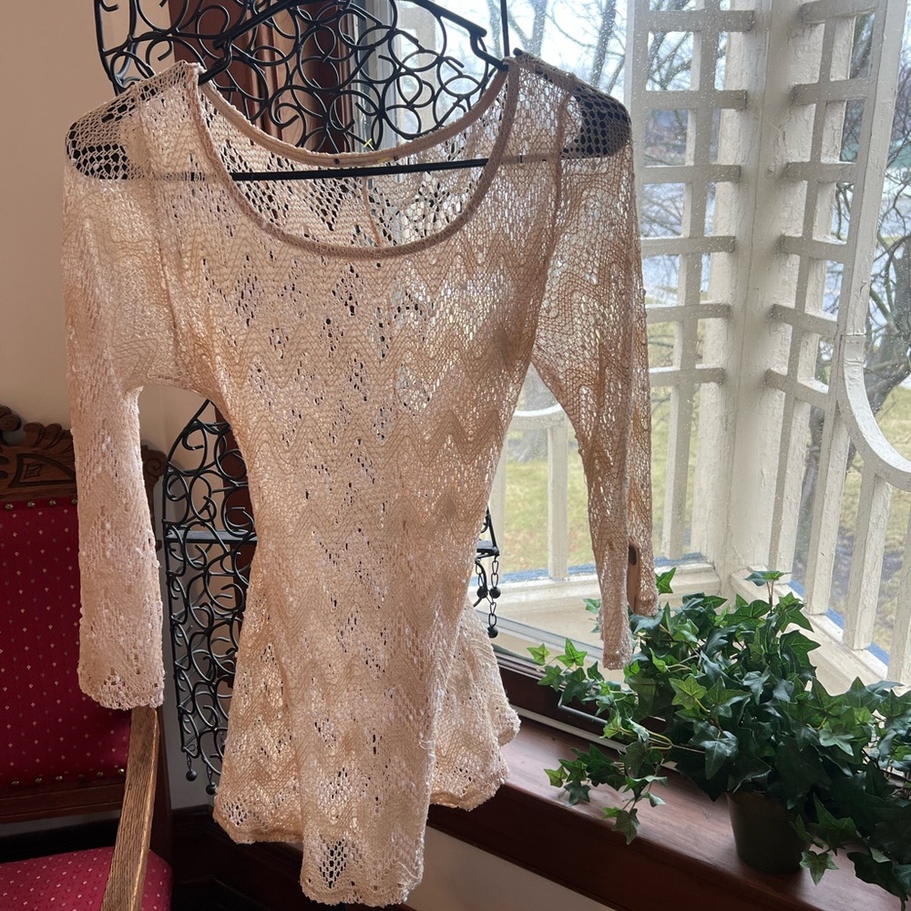 chrocheted summer coverup dress